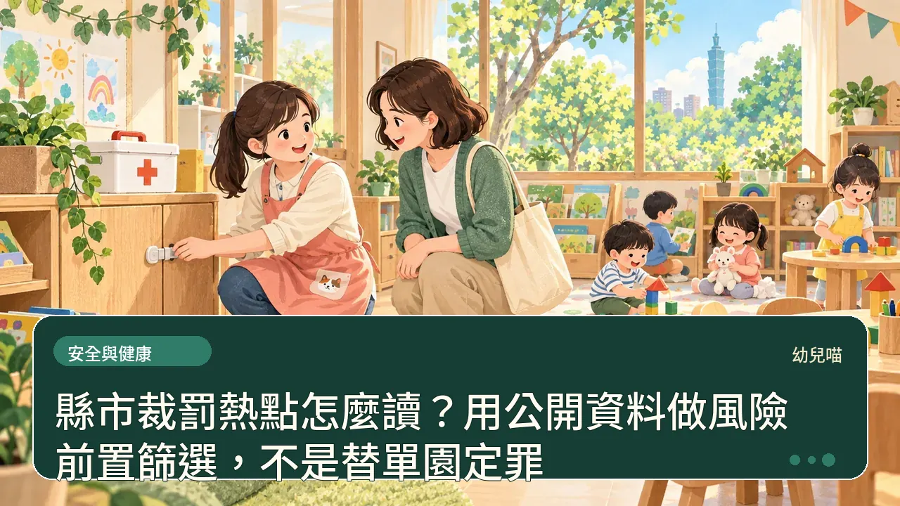 縣市裁罰熱點怎麼讀？用公開資料做風險前置篩選，不是替單園定罪主題插畫