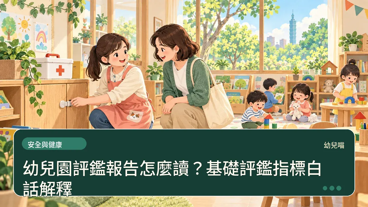 幼兒園評鑑報告怎麼讀？基礎評鑑指標白話解釋主題插畫