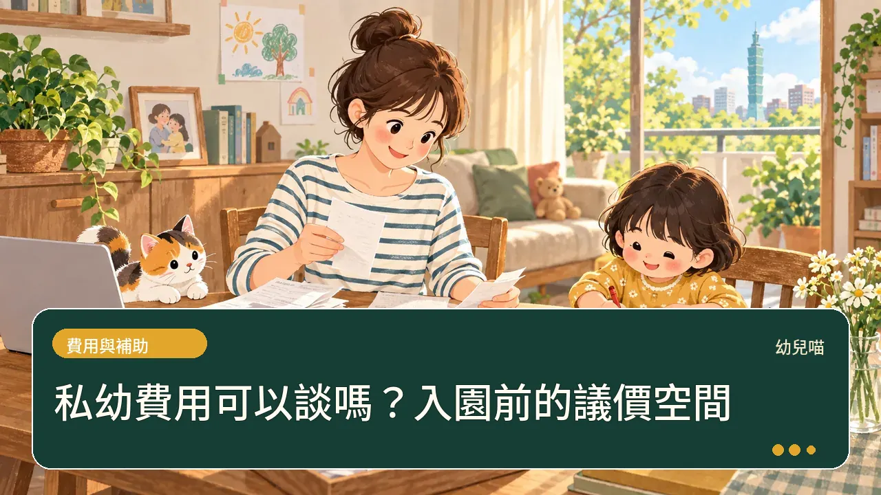 私幼費用可以談嗎?入園前的議價空間主題插畫