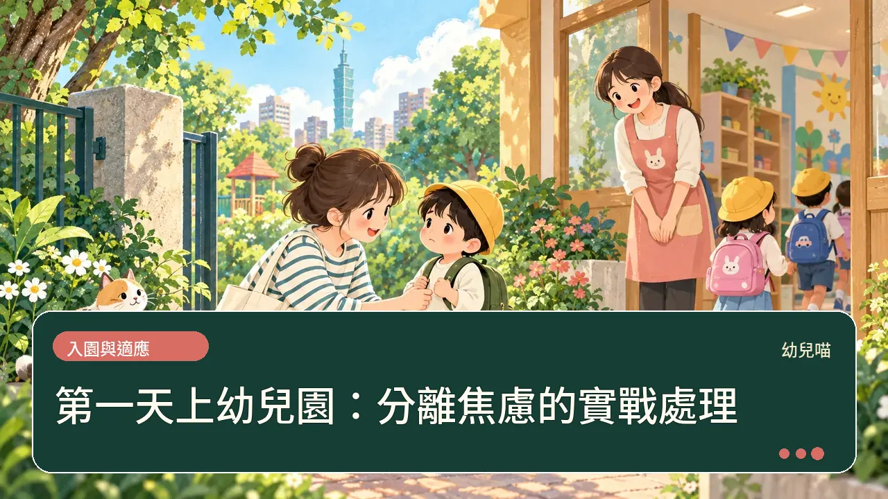 第一天上幼兒園:分離焦慮的實戰處理主題插畫