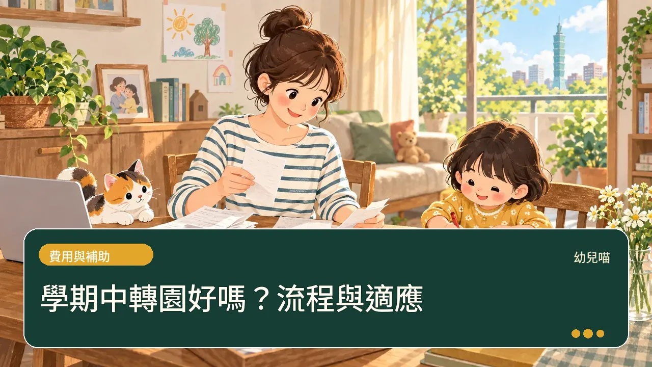 學期中轉園好嗎?流程與適應主題插畫