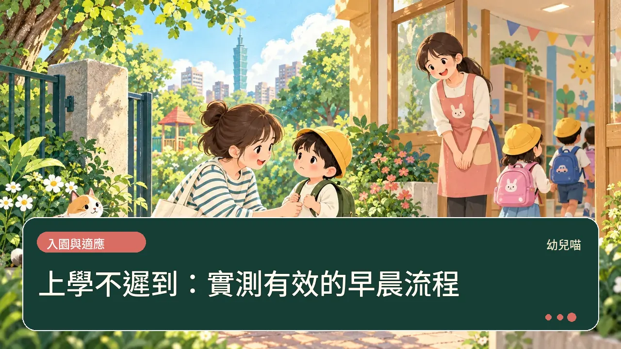 上學不遲到：實測有效的早晨流程主題插畫