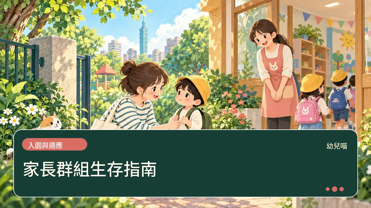 家長群組生存指南主題插畫