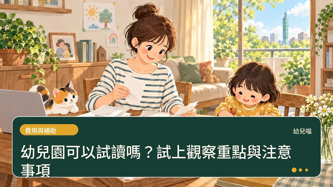 幼兒園可以試讀嗎？試上觀察重點與注意事項主題插畫