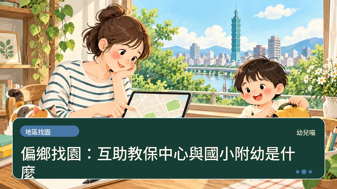 偏鄉找園:互助教保中心與國小附幼是什麼主題插畫