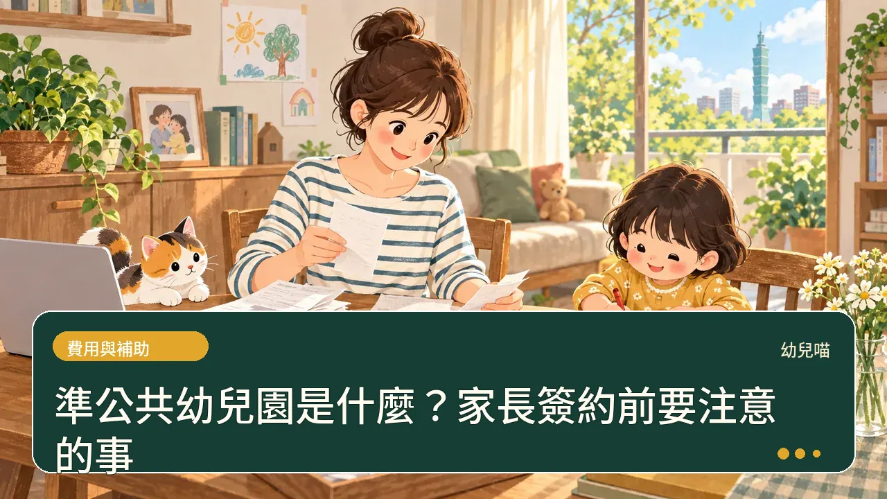 準公共幼兒園是什麼?家長簽約前要注意的事主題插畫