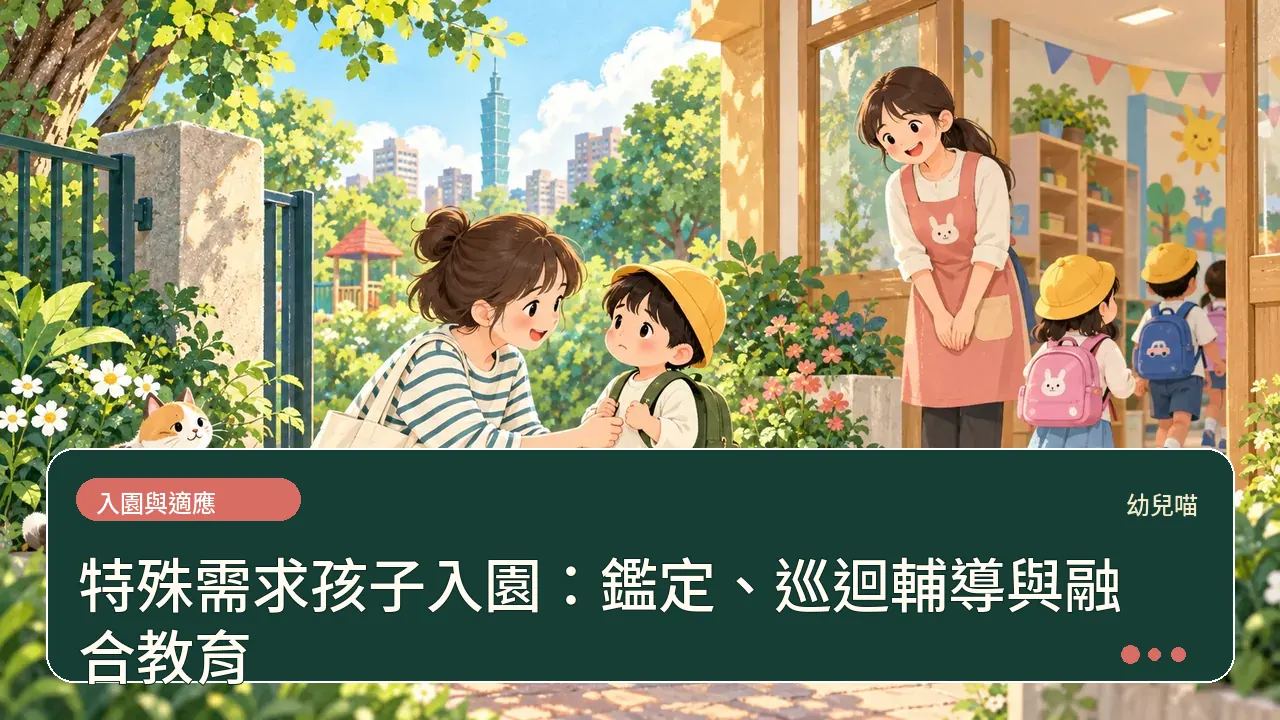 特殊需求孩子入園：鑑定、巡迴輔導與融合教育主題插畫