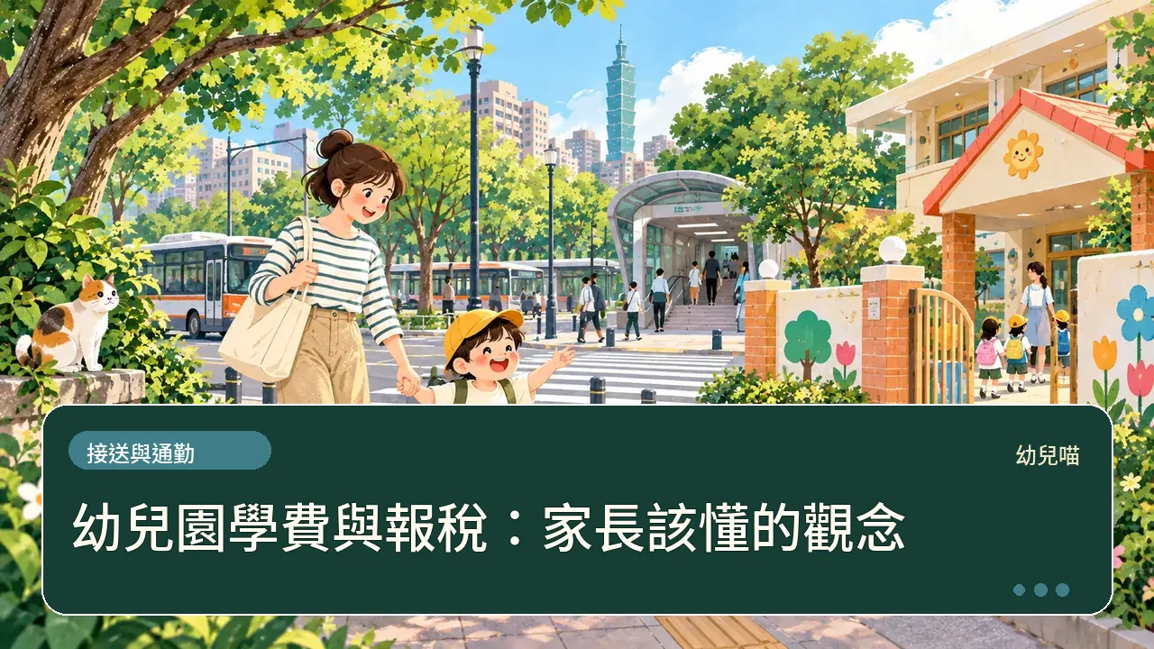 幼兒園學費與報稅:家長該懂的觀念主題插畫
