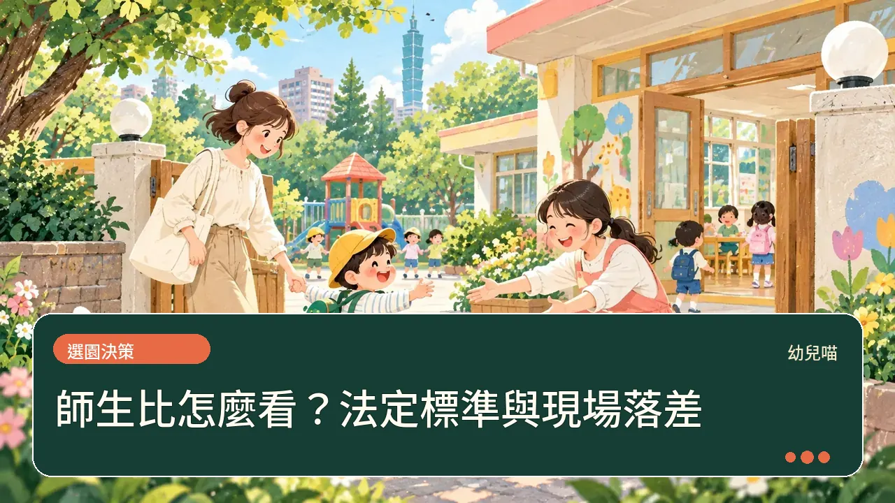 師生比怎麼看?法定標準與現場落差主題插畫