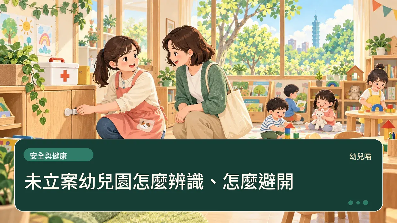 未立案幼兒園怎麼辨識、怎麼避開主題插畫