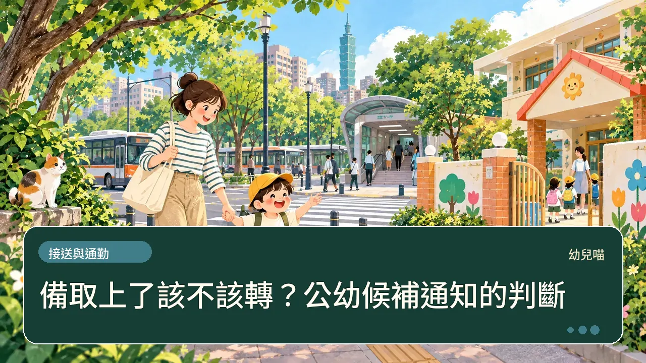 備取上了該不該轉?公幼候補通知的判斷主題插畫